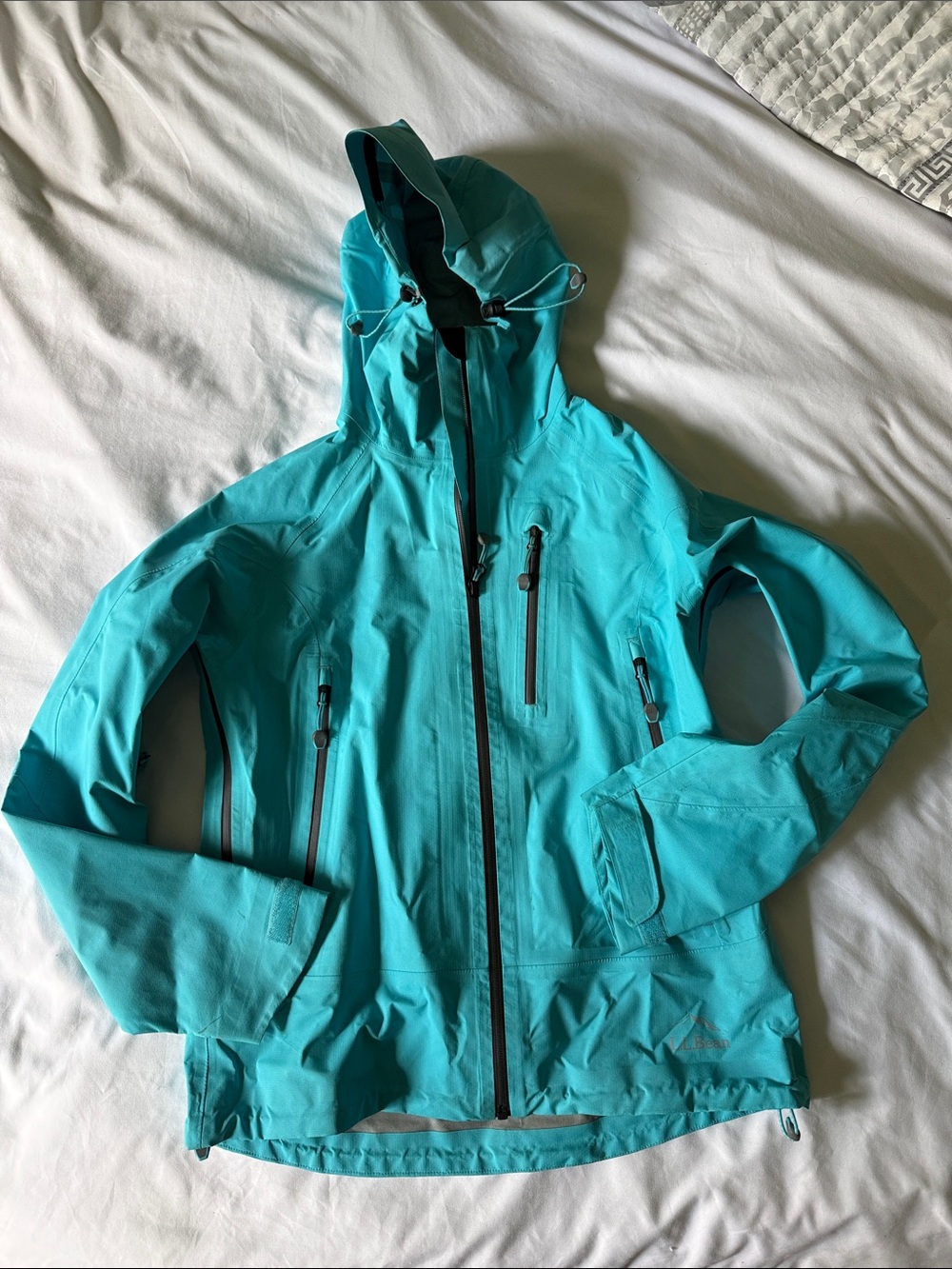 L.L.Bean Teal Lightweight Nylon Shell Jacket